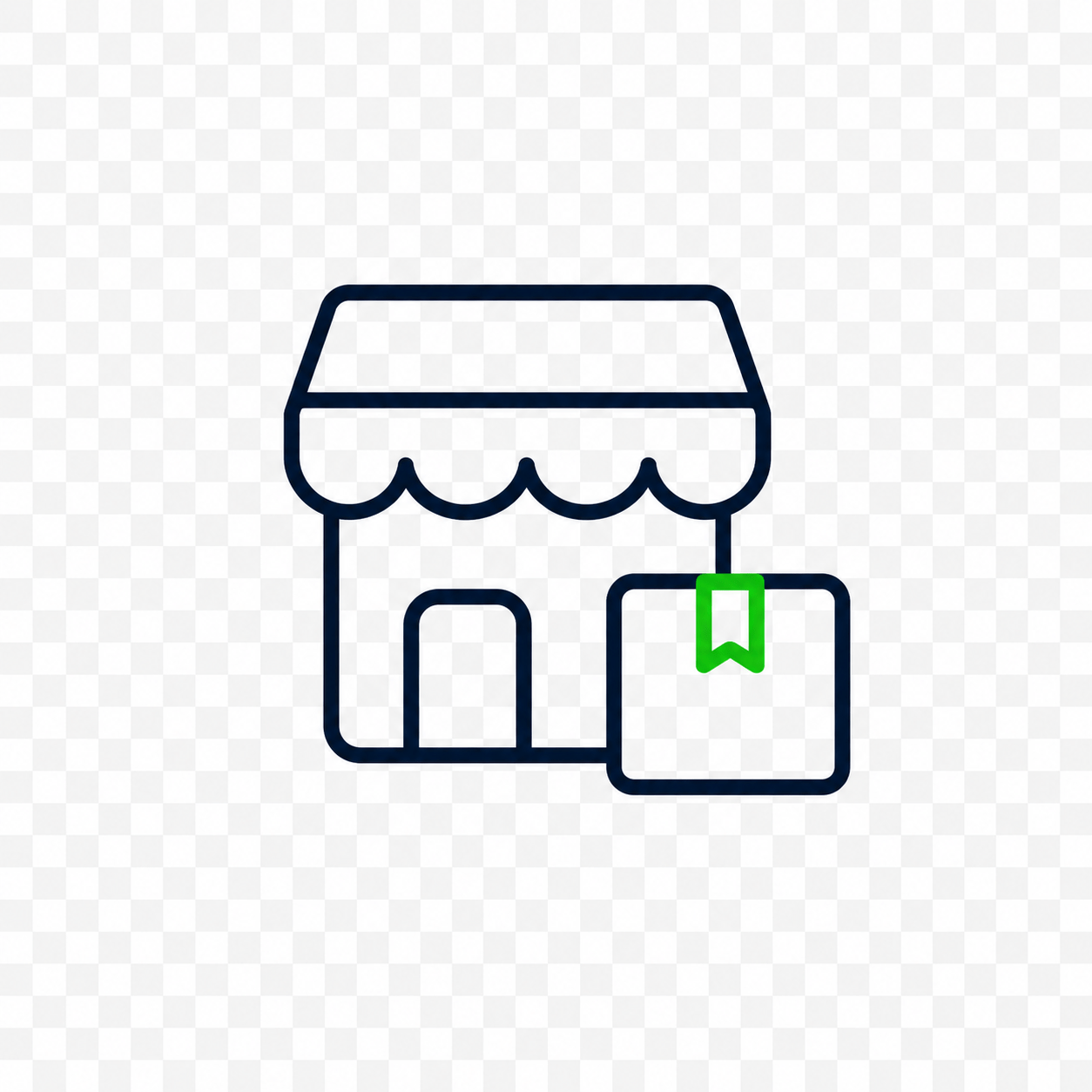 Marketplace seller parcel collection icon