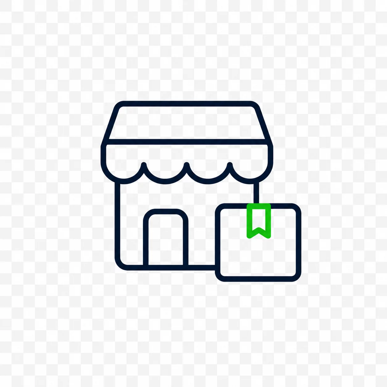 Marketplace seller parcel collection icon