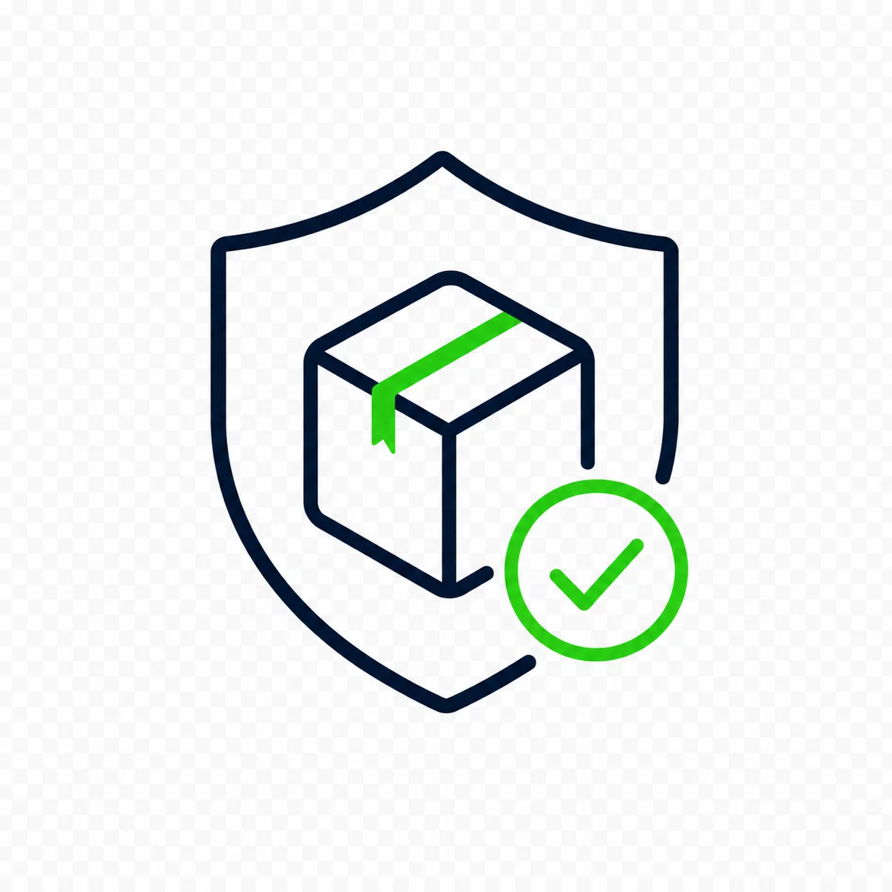 Secure parcel collection icon